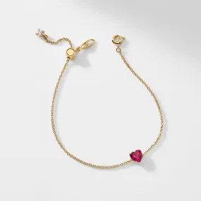 MODERN LOVE RUBY SMALL HEART BRACELET