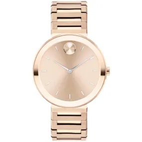 Movado BOLD Horizon Pale Rose Gold Ion-plated Women's Watch 3601089