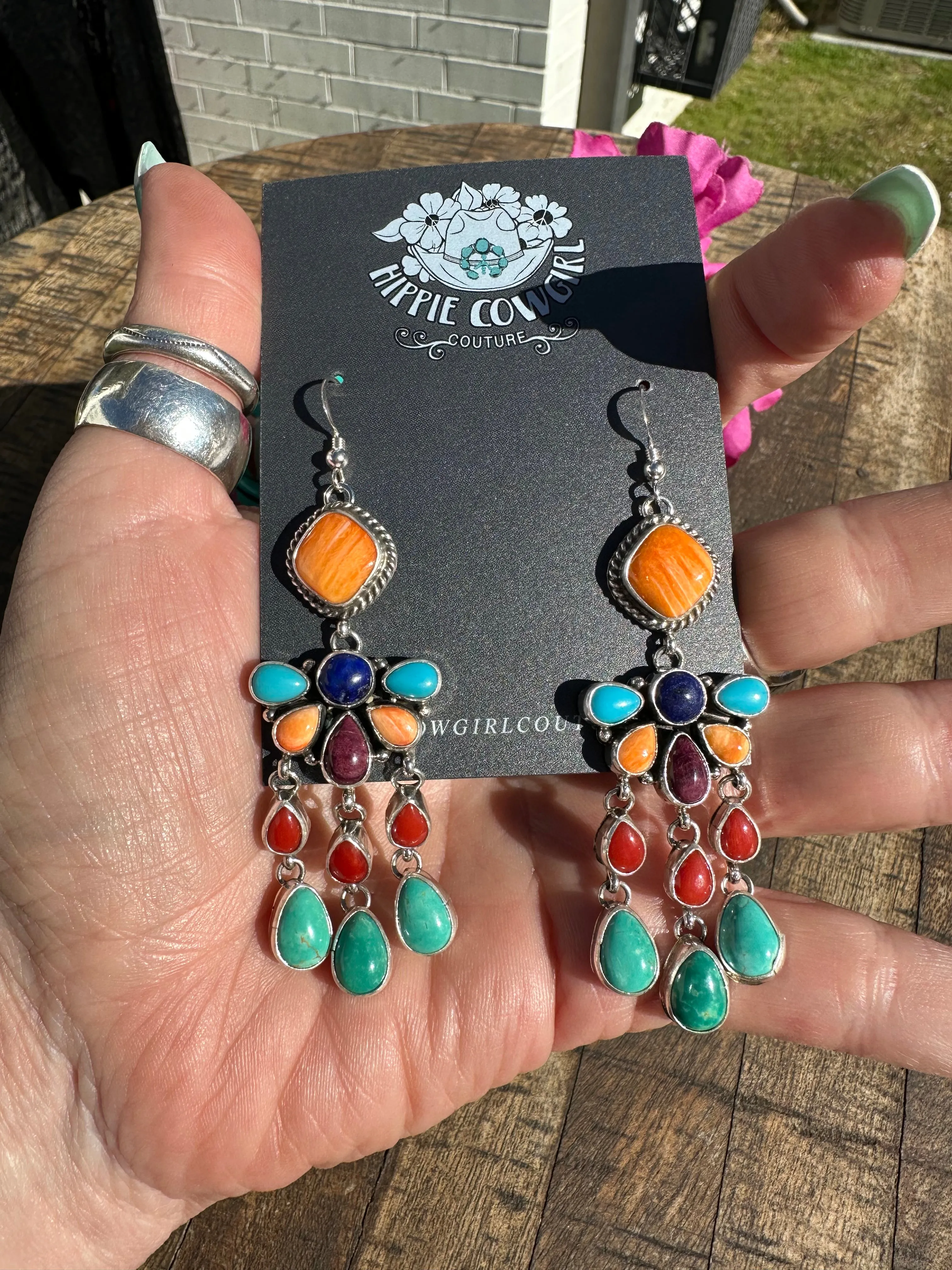 Multicolor Chandelier Earrings