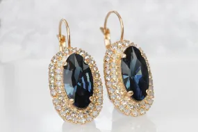 NAVY DROP EARRINGS,