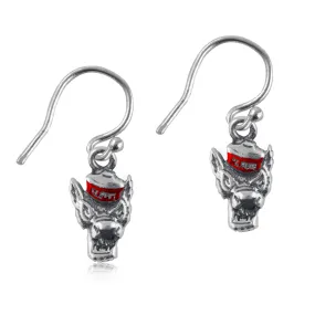 NC State Wolfpack Wolfhead Dangle Earrings