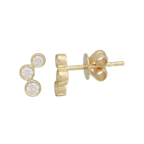 NIKKI BEZEL SET DIAMOND EARRINGS