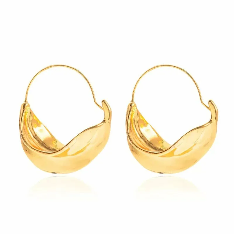 Nordic Flower Basket Hoop Earrings