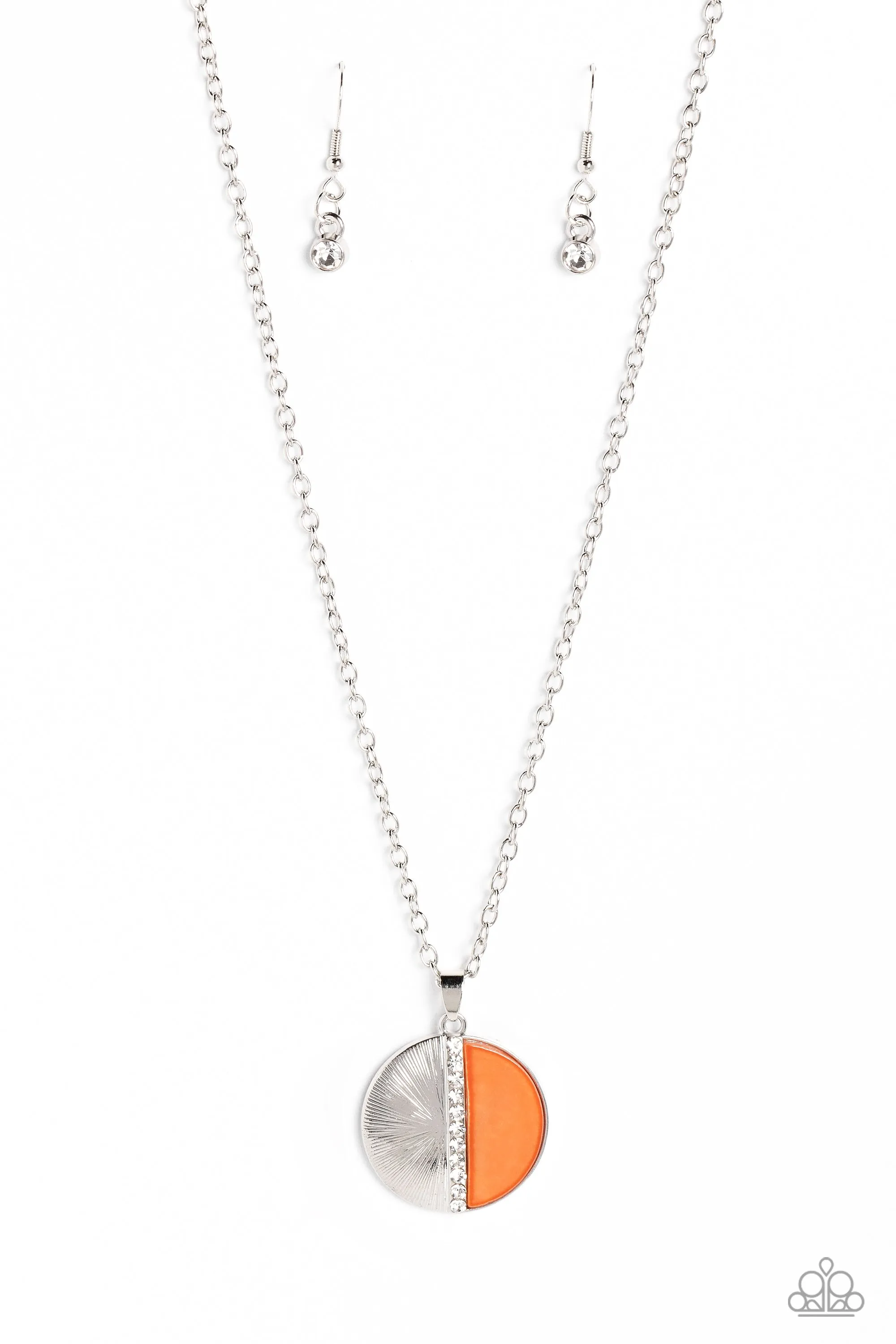 Open Door Jewelry - Captivating Contrast - Orange Necklace - Paparazzi Accessories