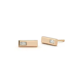 OTTOLINE 18K DIAMOND BAGUETTE STUD EARRINGS