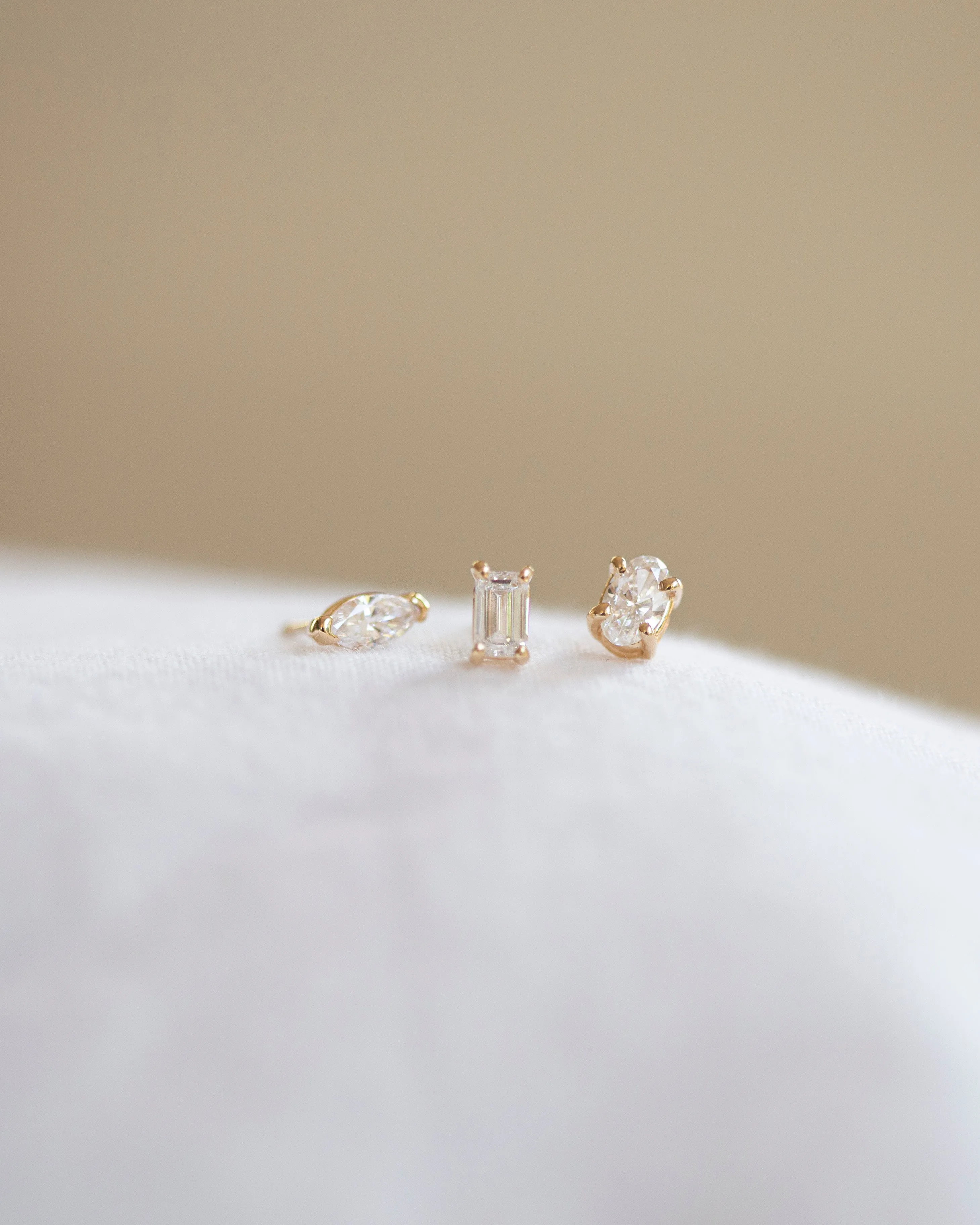 Oval Diamond Earrings