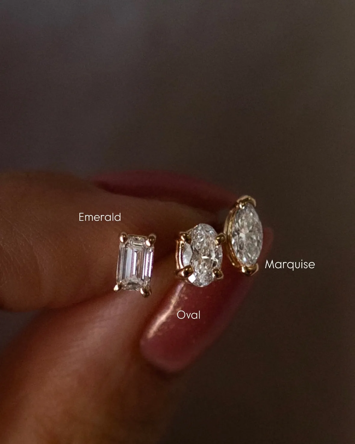 Oval Diamond Earrings