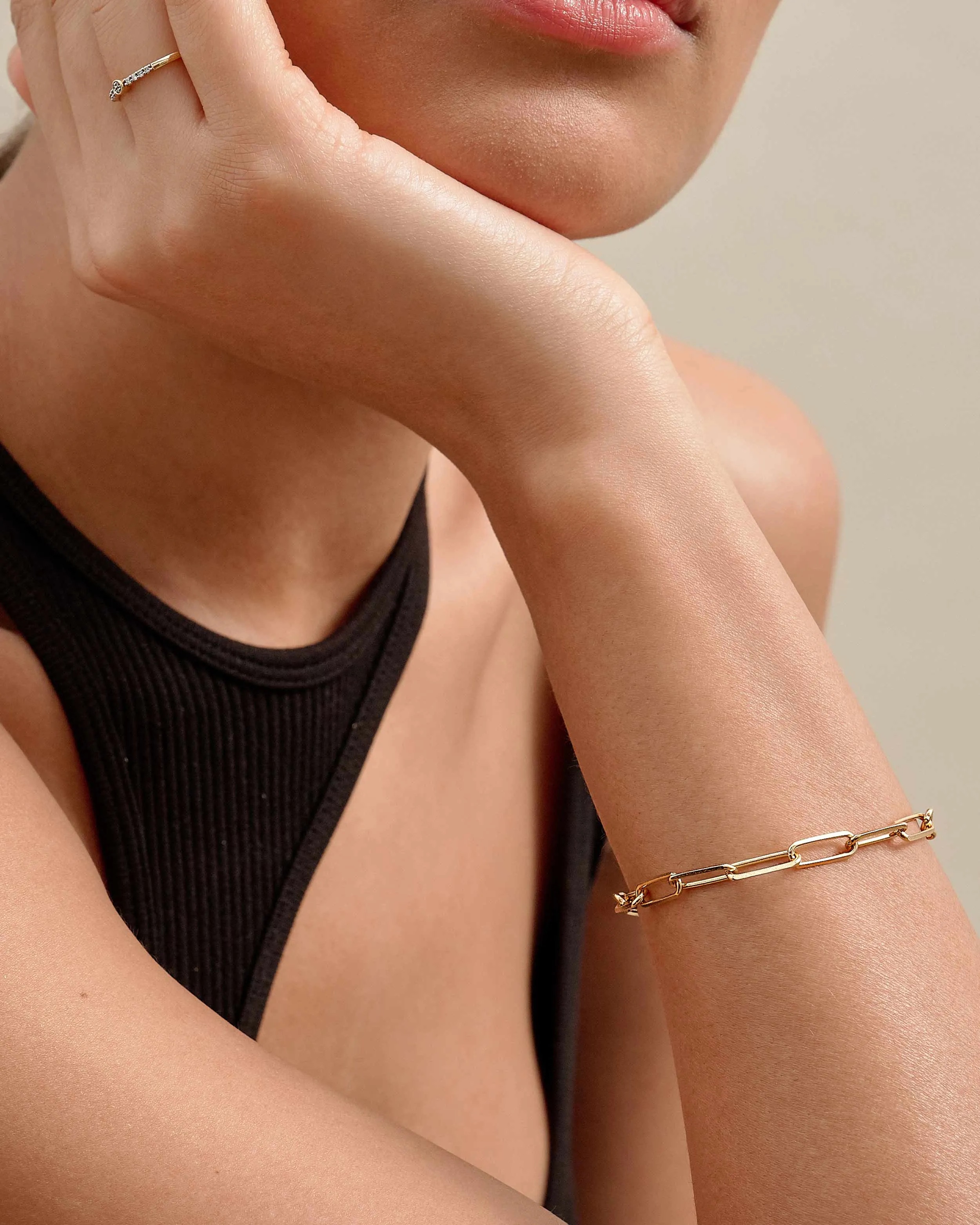 Paperclip Chain Bracelet - Gold