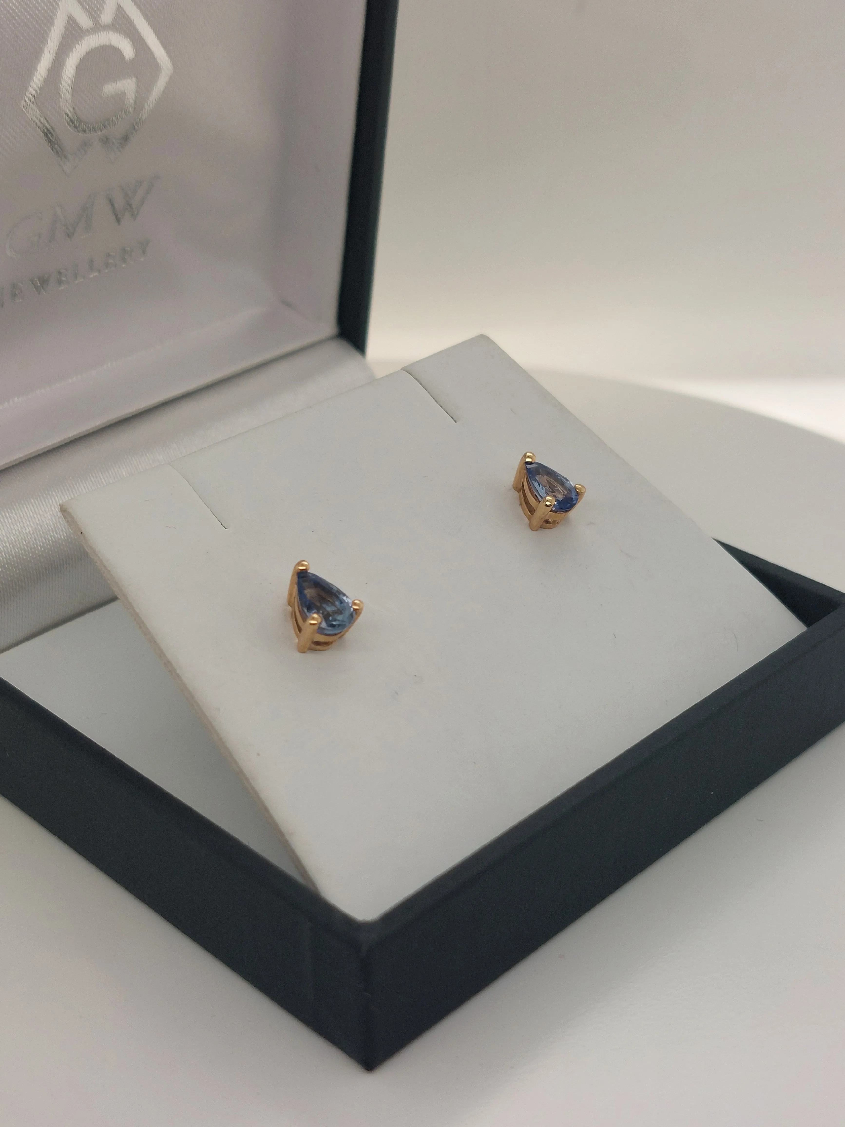 Pear Shaped Sapphire Earrings