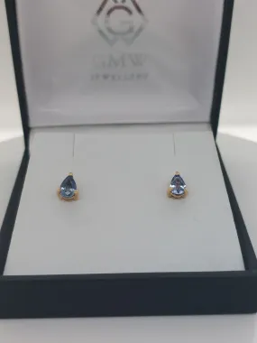 Pear Shaped Sapphire Earrings