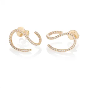 Petite Diamond Swirl Studs