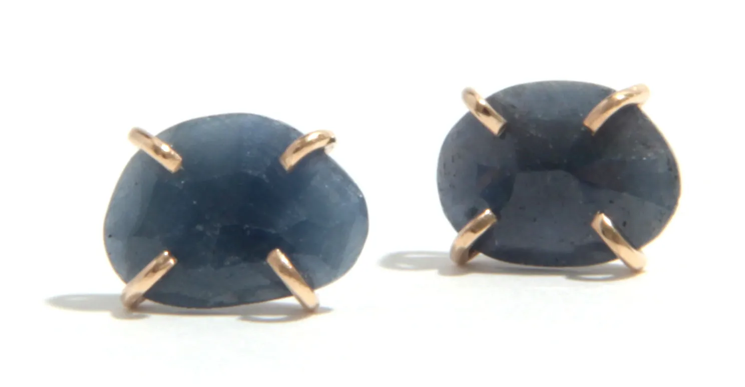 Prong Set Blue Sapphire Studs