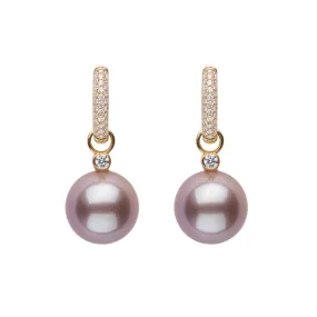 Reversible Diamond Earrings with Kasumiga Pearls