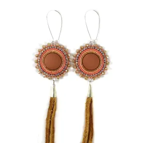 Rhonda Chartrand Coral Beaded Earrings