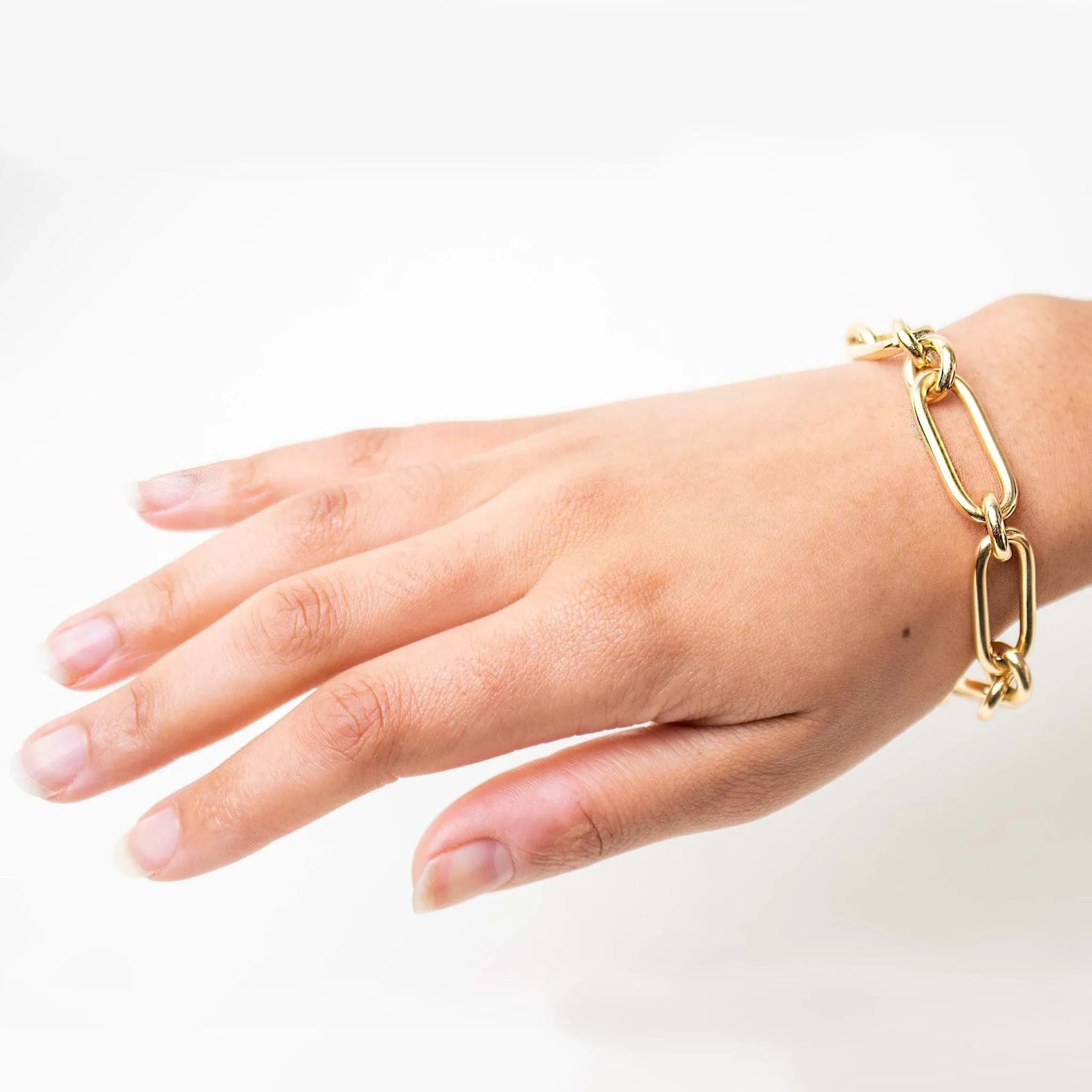 Roberto Coin Yellow Gold Oro Classic Chain Link Bracelet