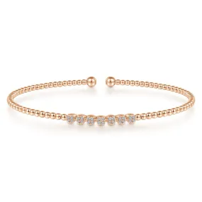 Rose Gold Diamond Station Bujukan Bangle