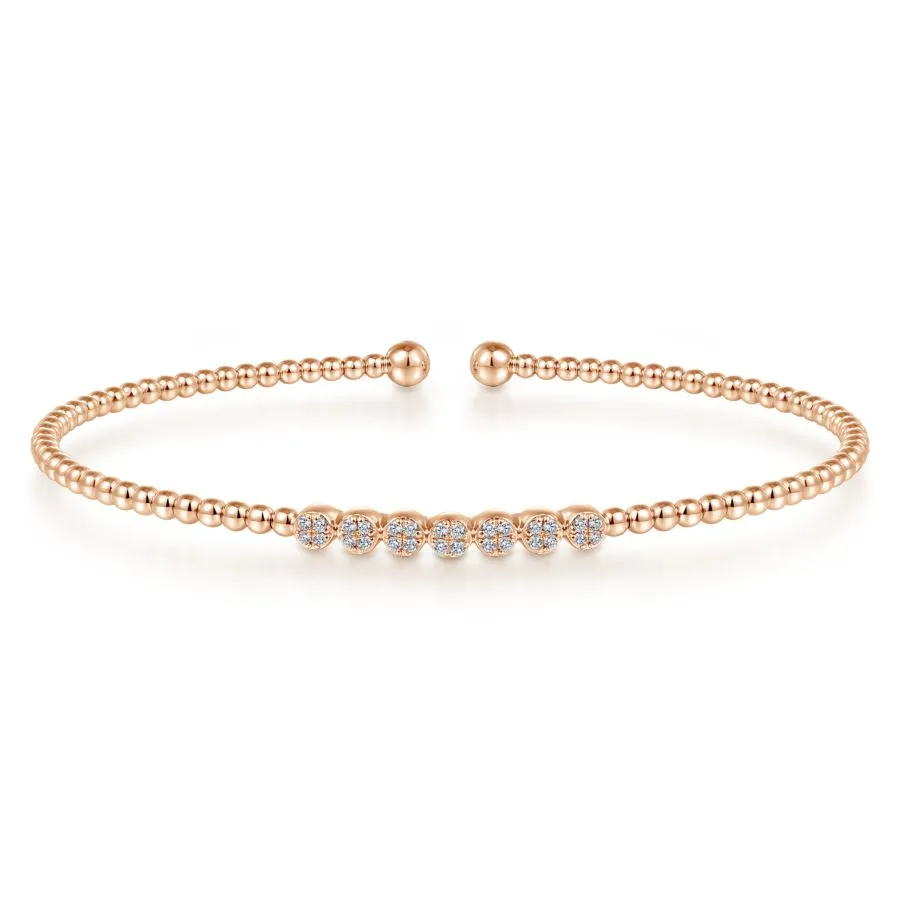 Rose Gold Diamond Station Bujukan Bangle