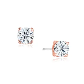 Rosetta Solitaire Diamond Earrings