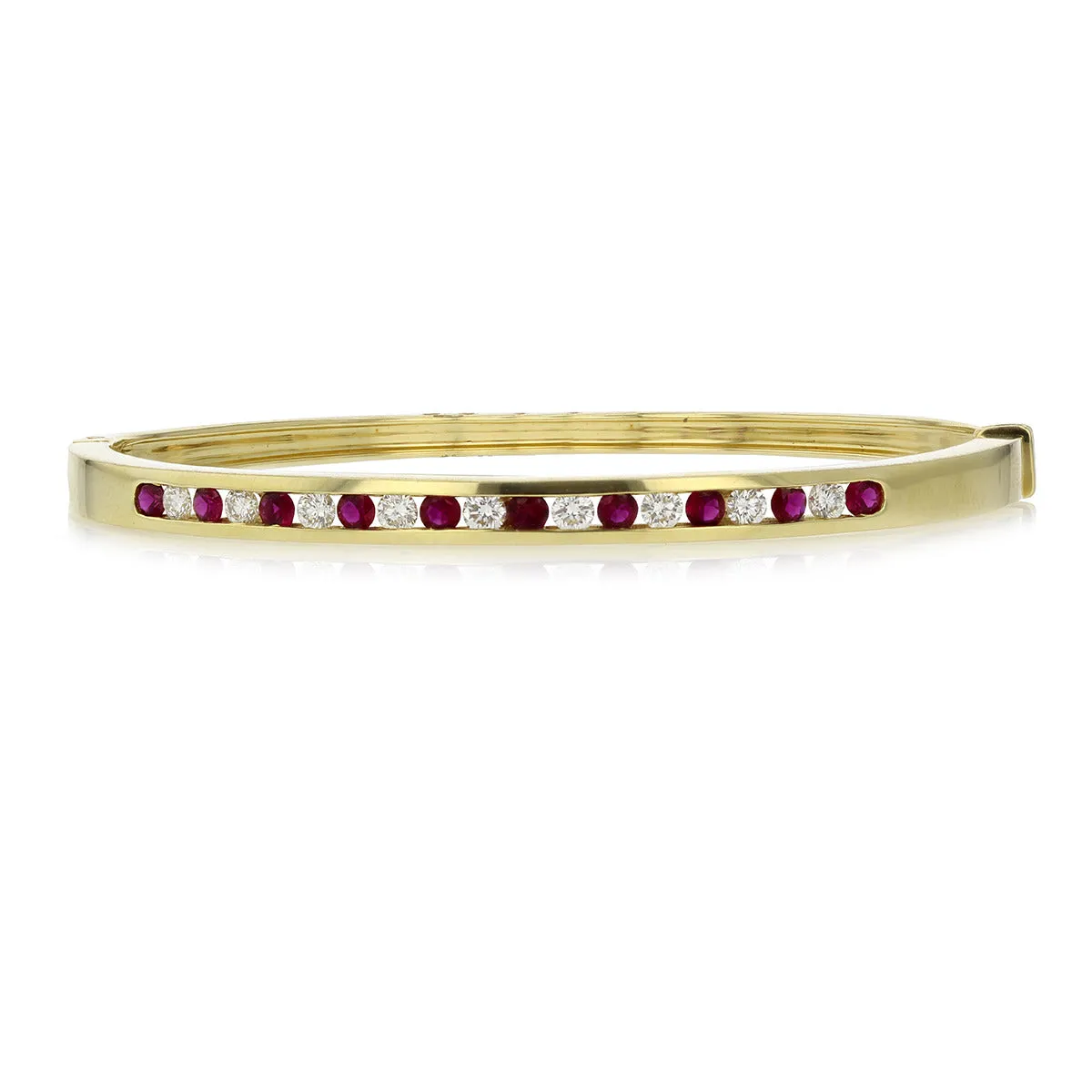 Ruby and Diamond Bangle Bracelet