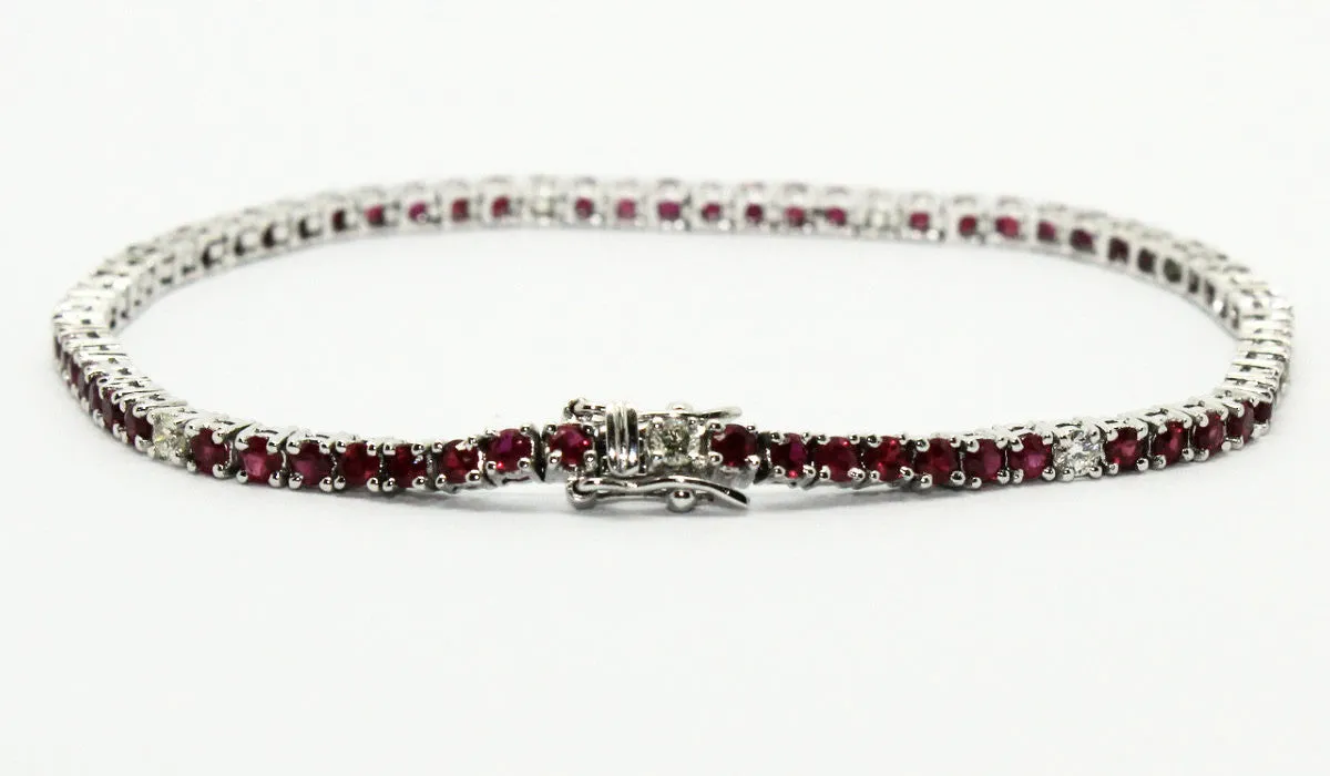 Ruby And Diamond Space Bracelet Ad No.0653