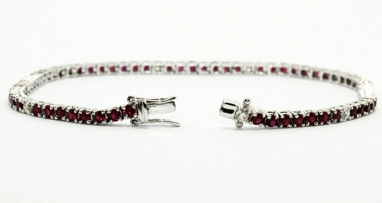 Ruby And Diamond Space Bracelet Ad No.0653