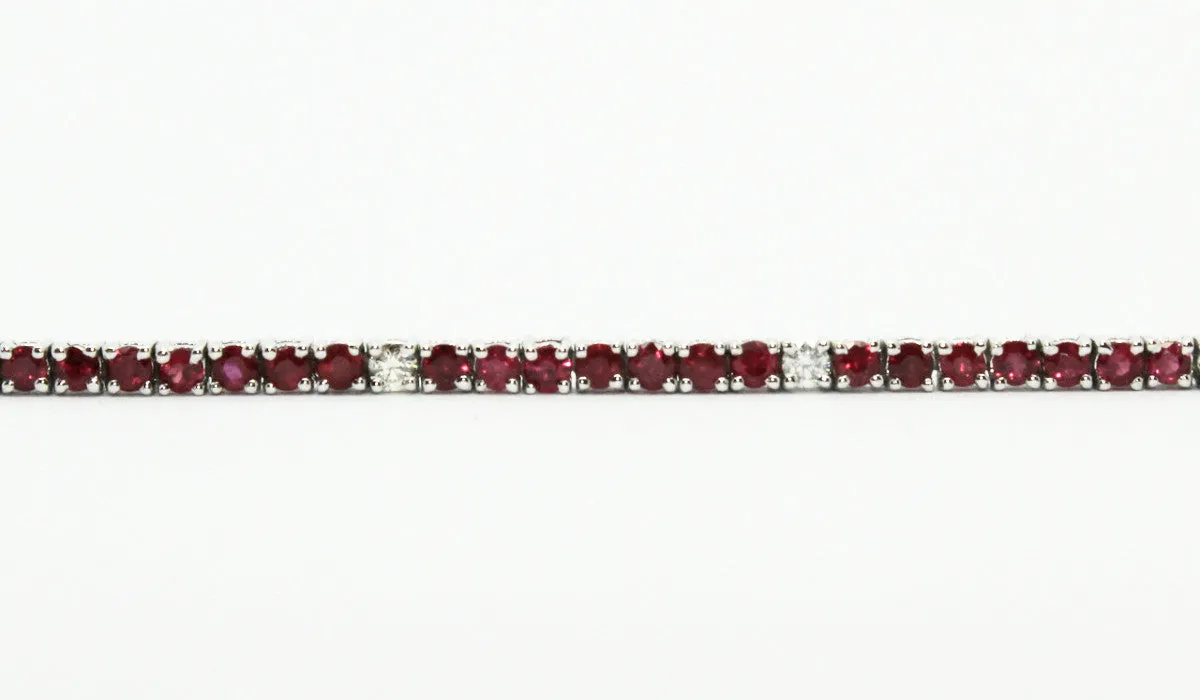 Ruby And Diamond Space Bracelet Ad No.0653