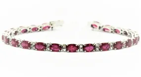 Ruby And Diamond Tennis Bracelet Ad No.0758