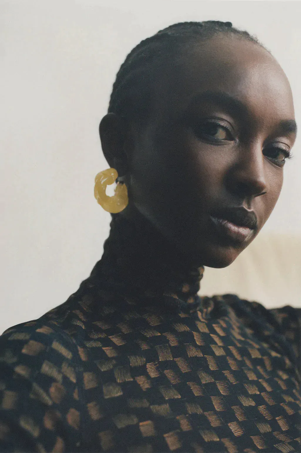 Ruffle - Coral Bio Resin and Gold Vermeil Earrings