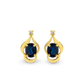 Sapphire and Diamond Earrings