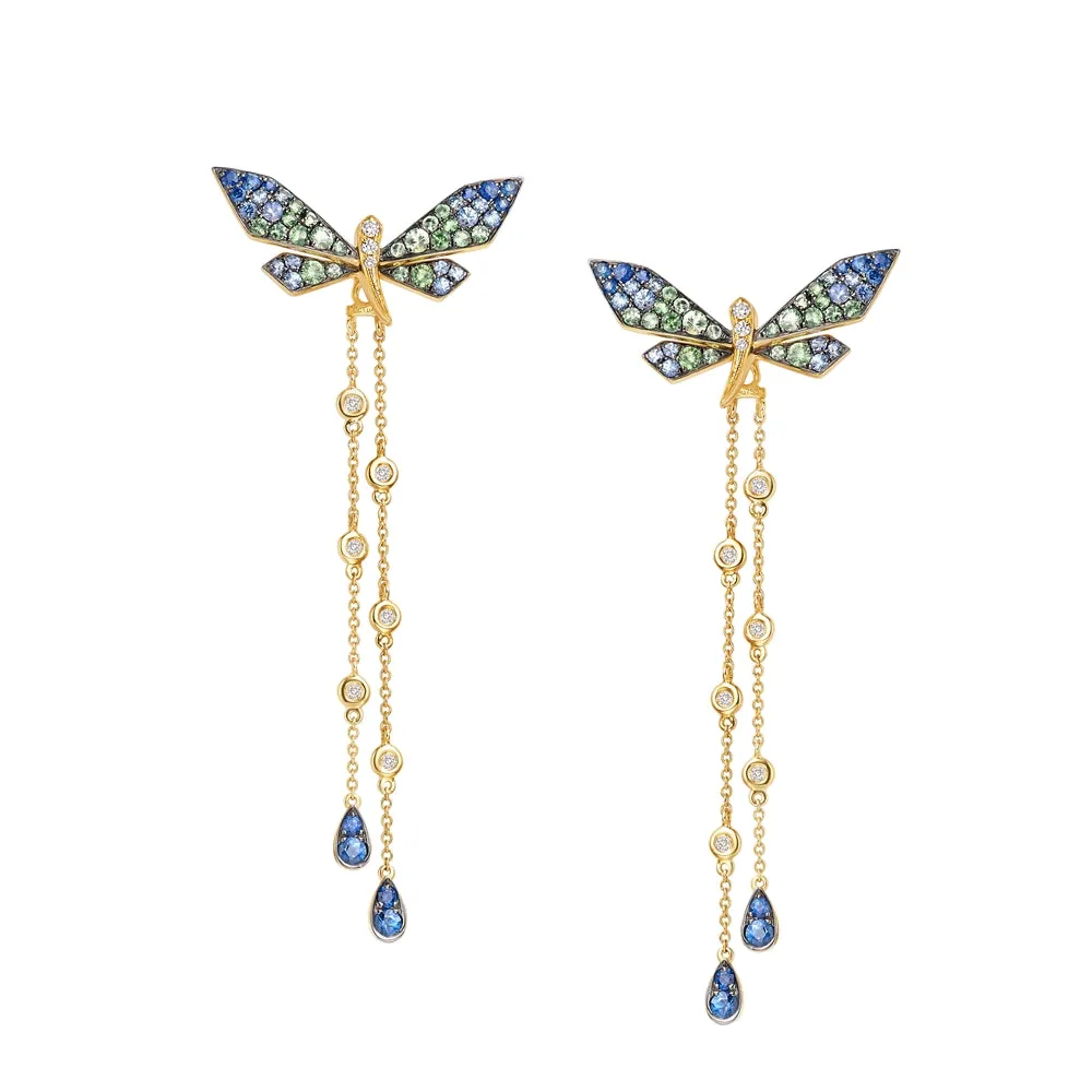 SARAH ZHUANG - FANTASY GARDEN - DRAGONFLY GODDESS EARRINGS