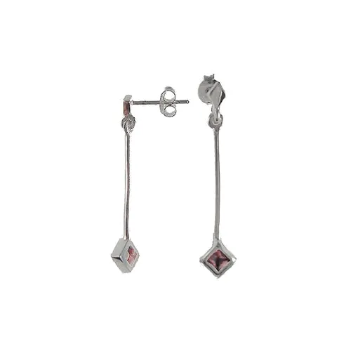 Silver Amethyst Earrings