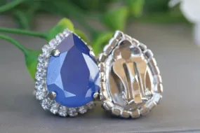 SILVER BLUE EARRINGS