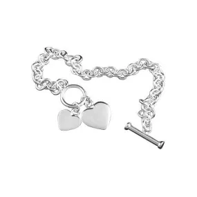 Silver Open Heart Bracelet