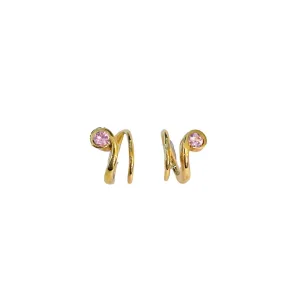 Simone Noa Spirulina gold plated earrings