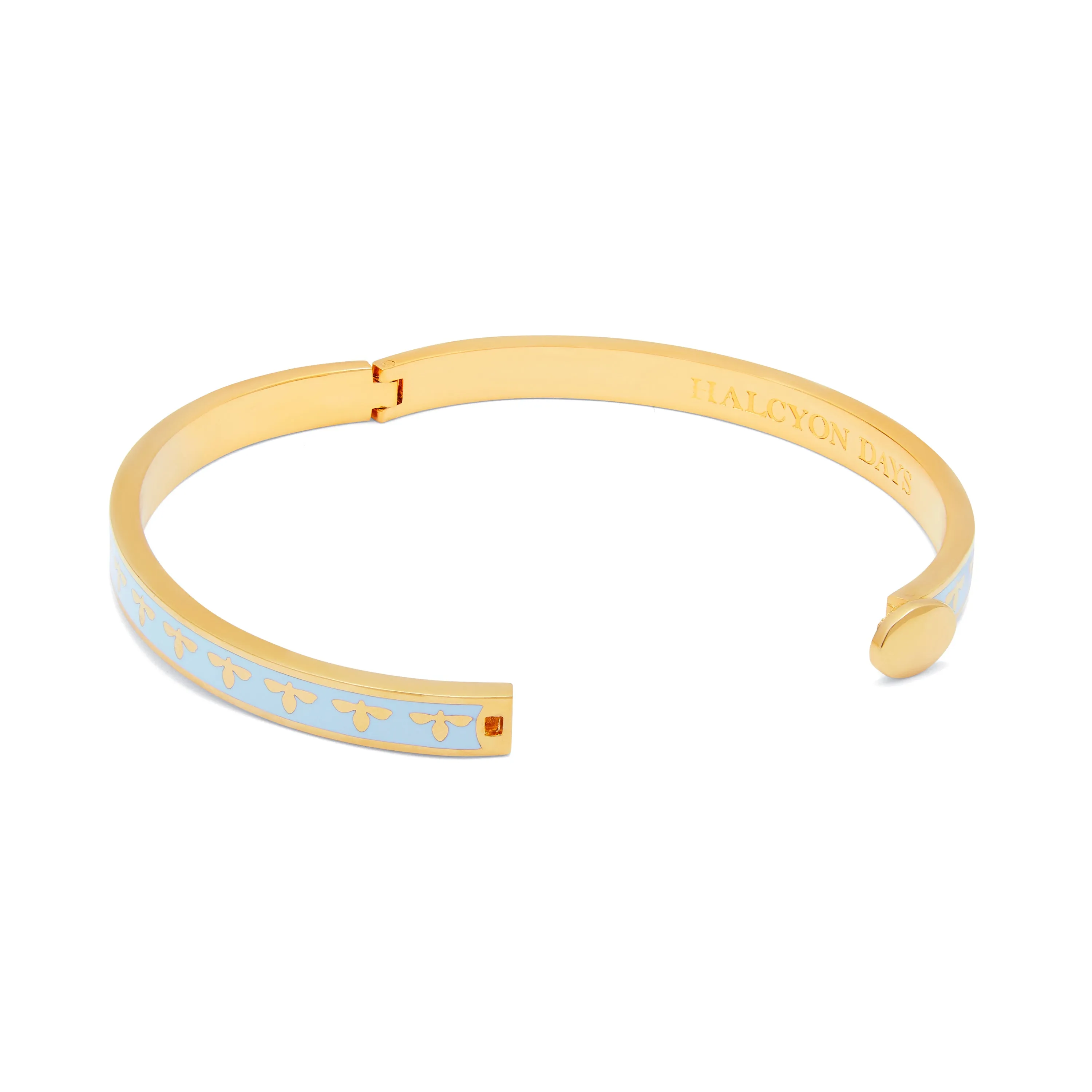 Skinny Bee Forget-me-Not & Gold Bangle