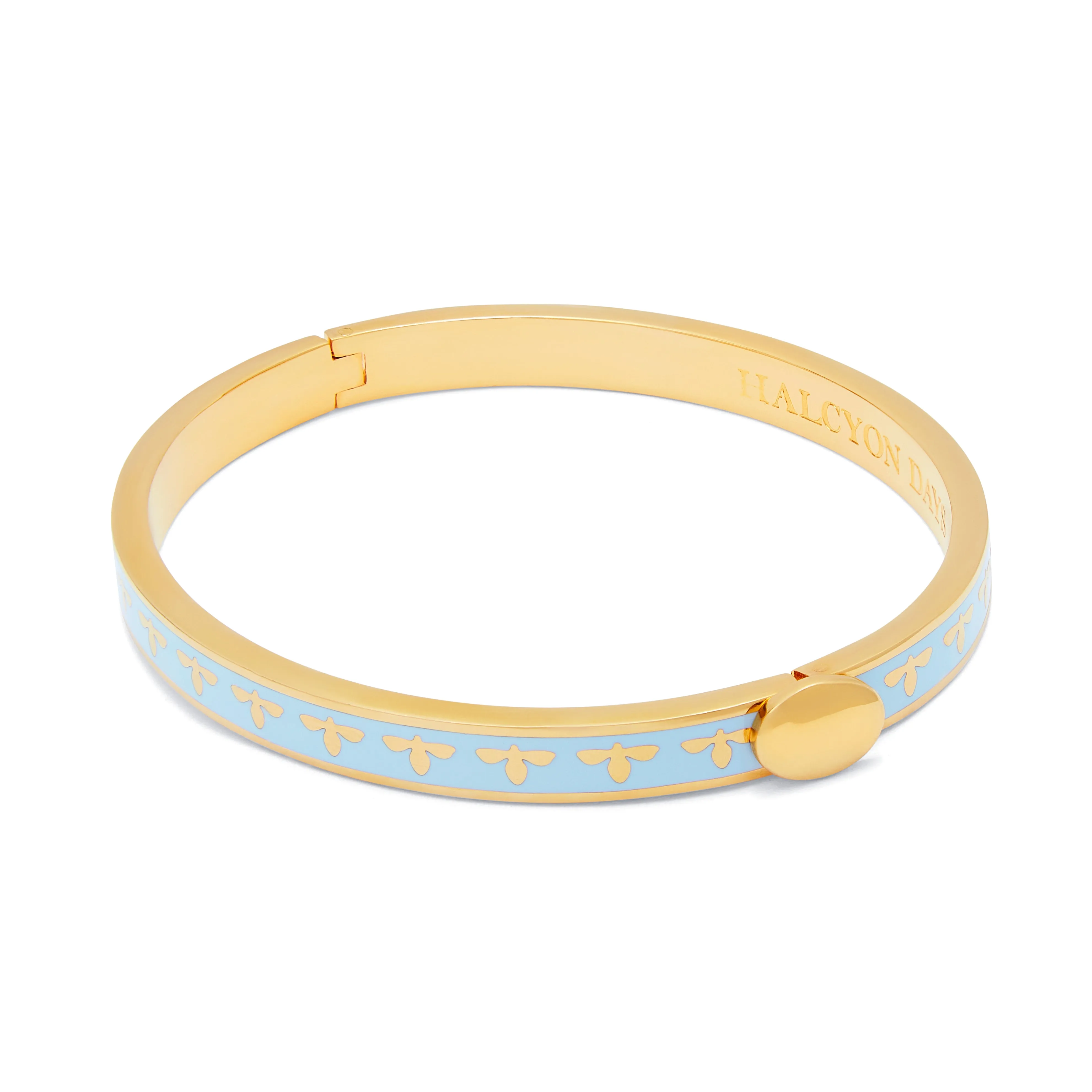 Skinny Bee Forget-me-Not & Gold Bangle