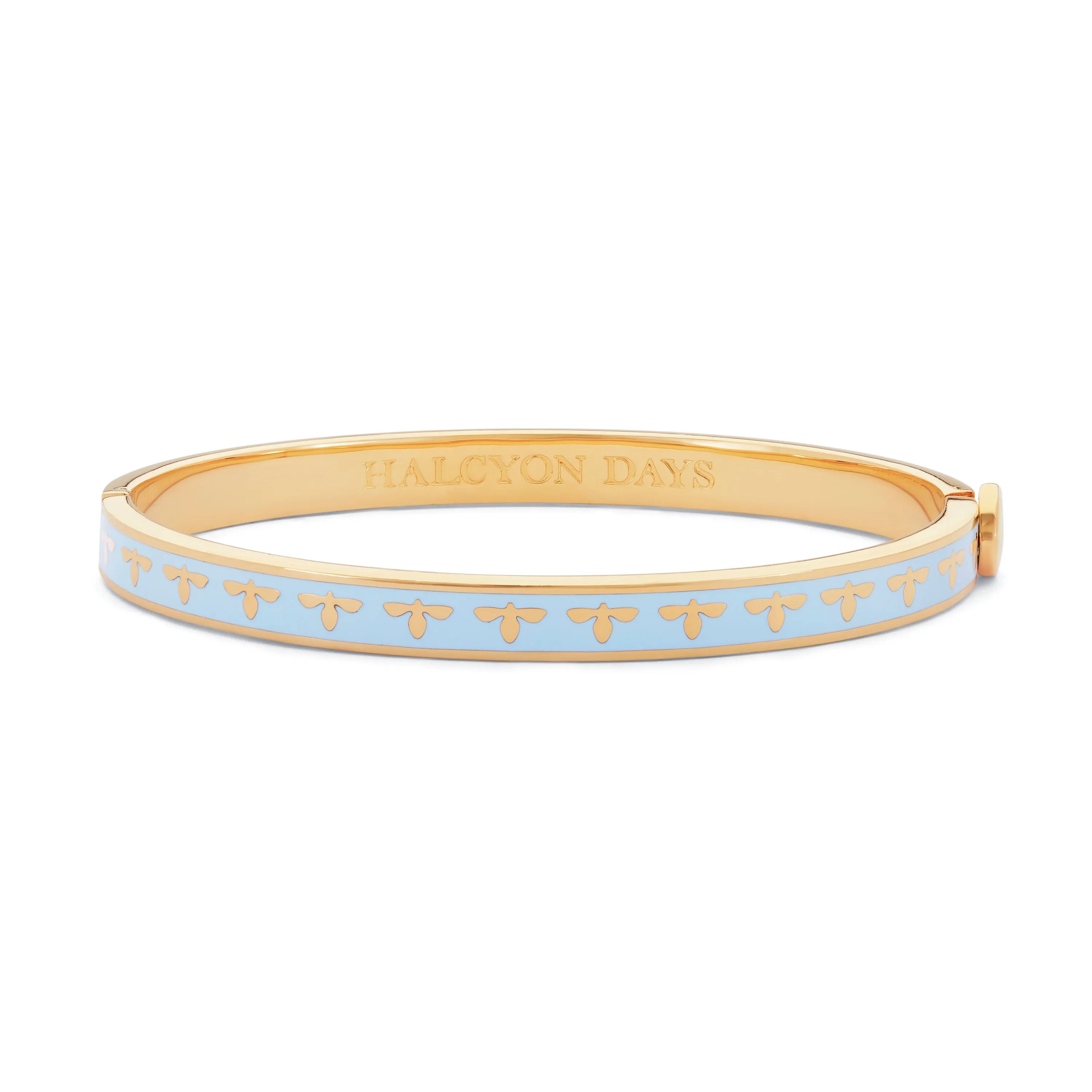 Skinny Bee Forget-me-Not & Gold Bangle