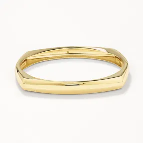 Square Edge Bangle in Gold