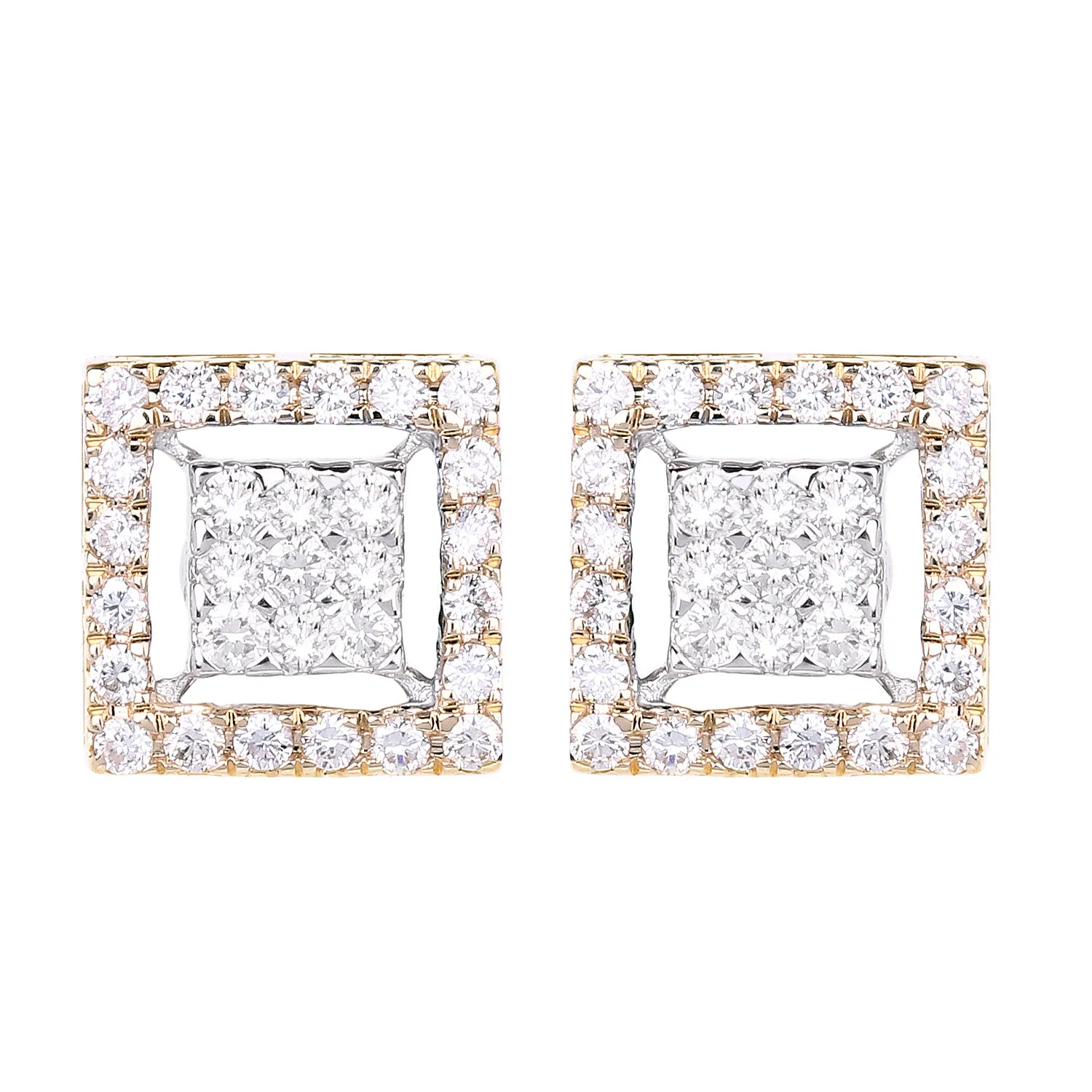 Square Illusion Earrings For Women : IJER94