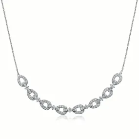 Sterling Silver  Cubic Zirconia 50cm Necklace