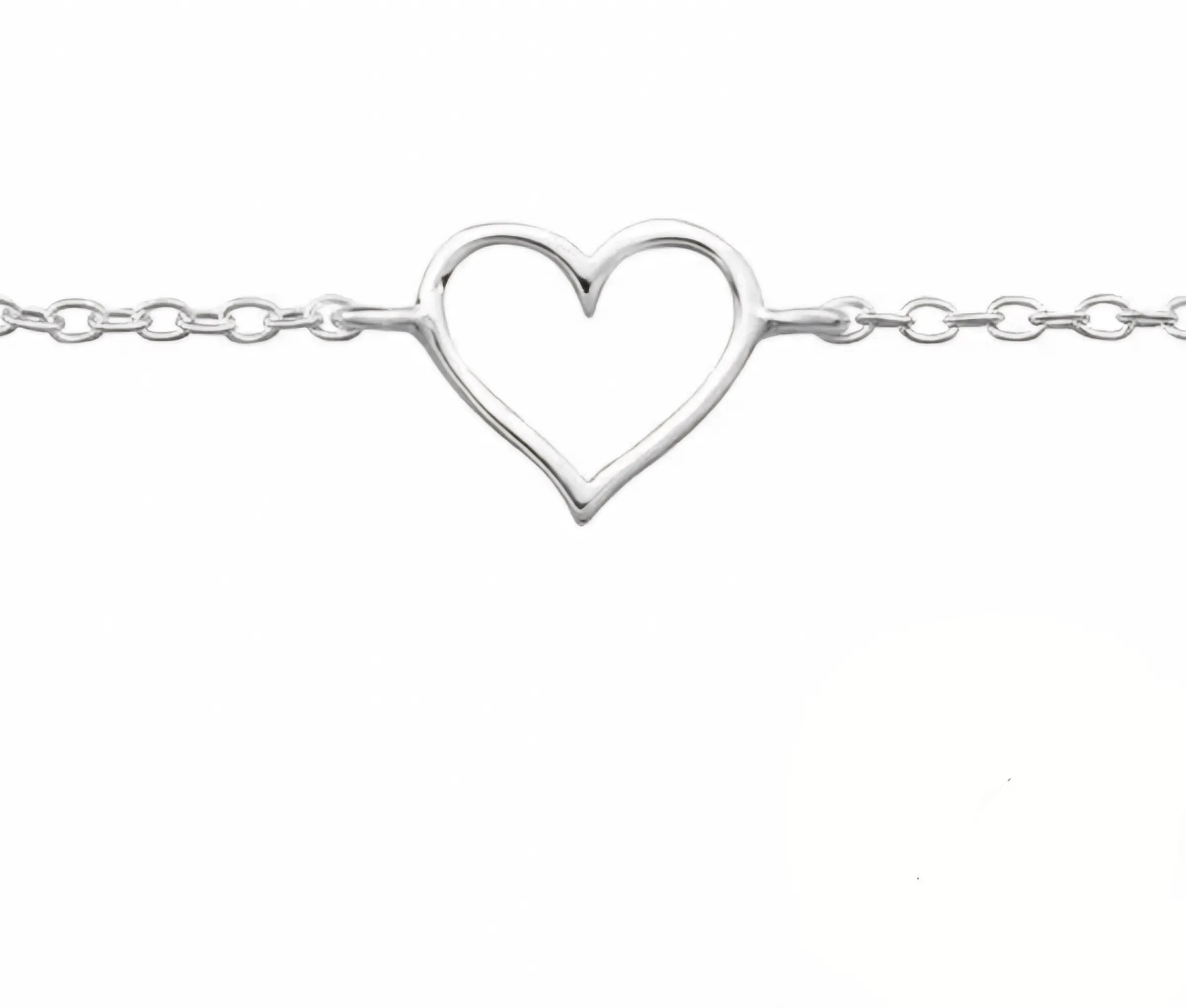 Sterling Silver Heart Petite Bracelet