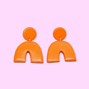 Tangerine arches earrings