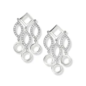 Temple of Heaven Earrings 18ct White Gold - Diamond