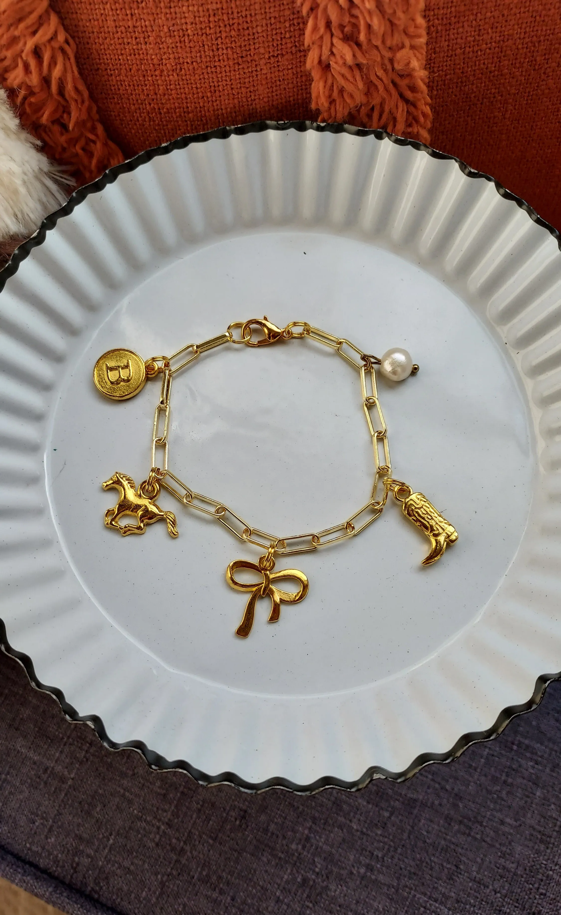 The Golden Cowgirl charm bracelet