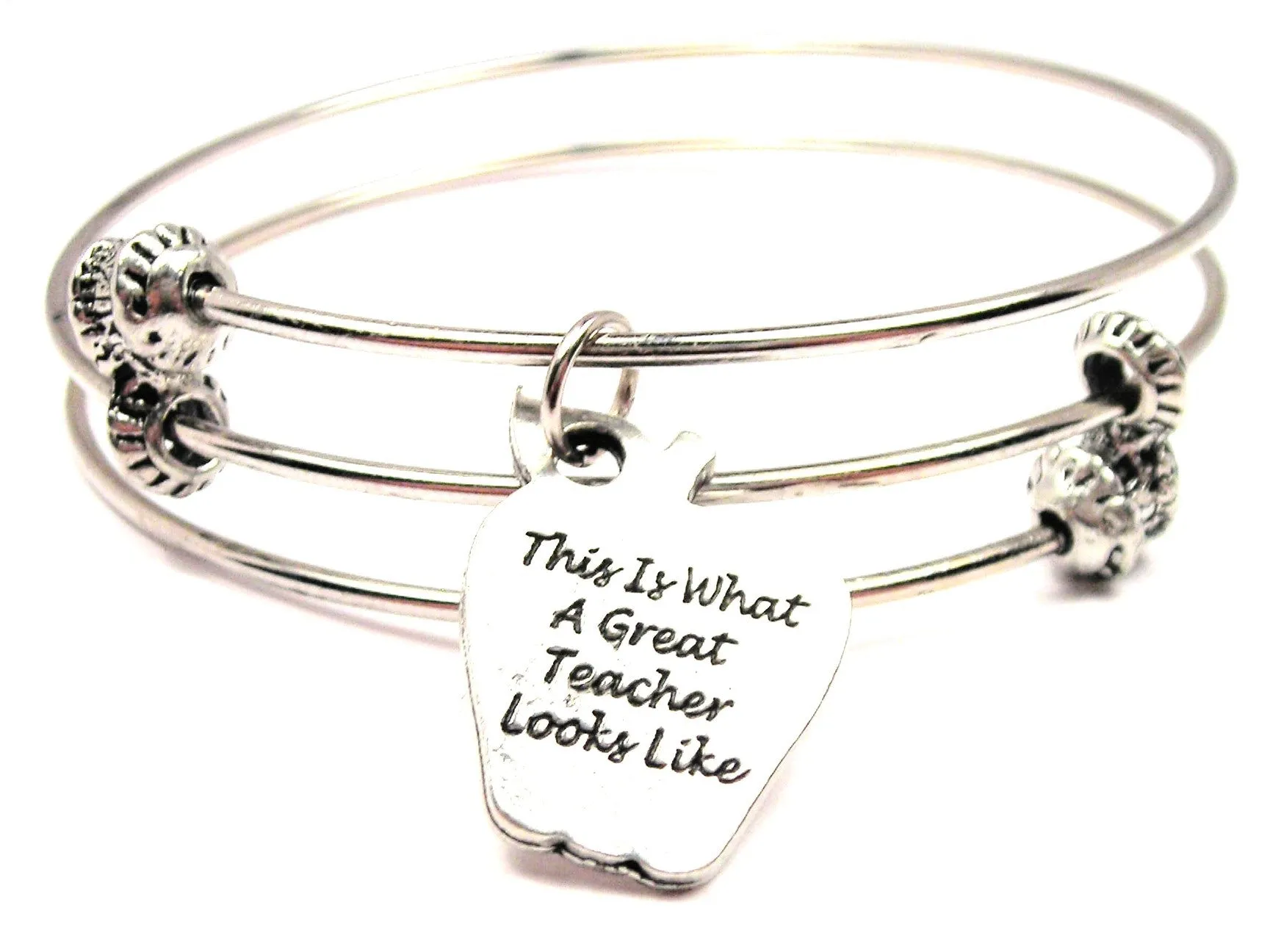 This is What a Great Teacher Looks Like Triple Style Expandable Bangle Bracelet