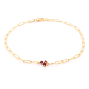 Tiny Trio Ruby Festival Bracelet