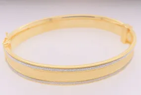 Two Tone Shimmer Bangle Bracelet