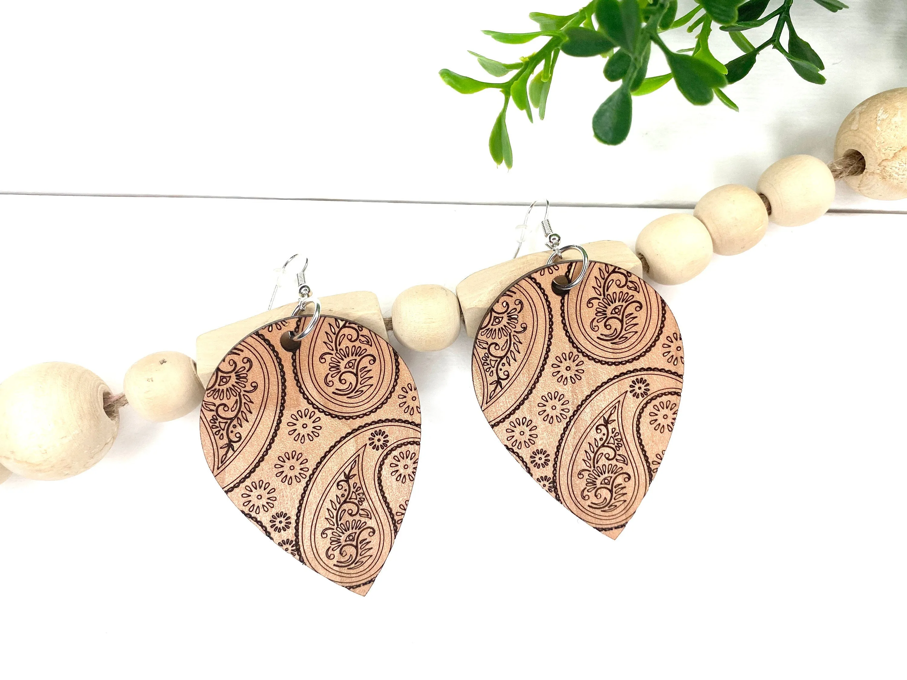 Upside Down Teardrop Earrings, Paisley Earring, Boho Jewelry, International Travel Lover, Trending Earrings