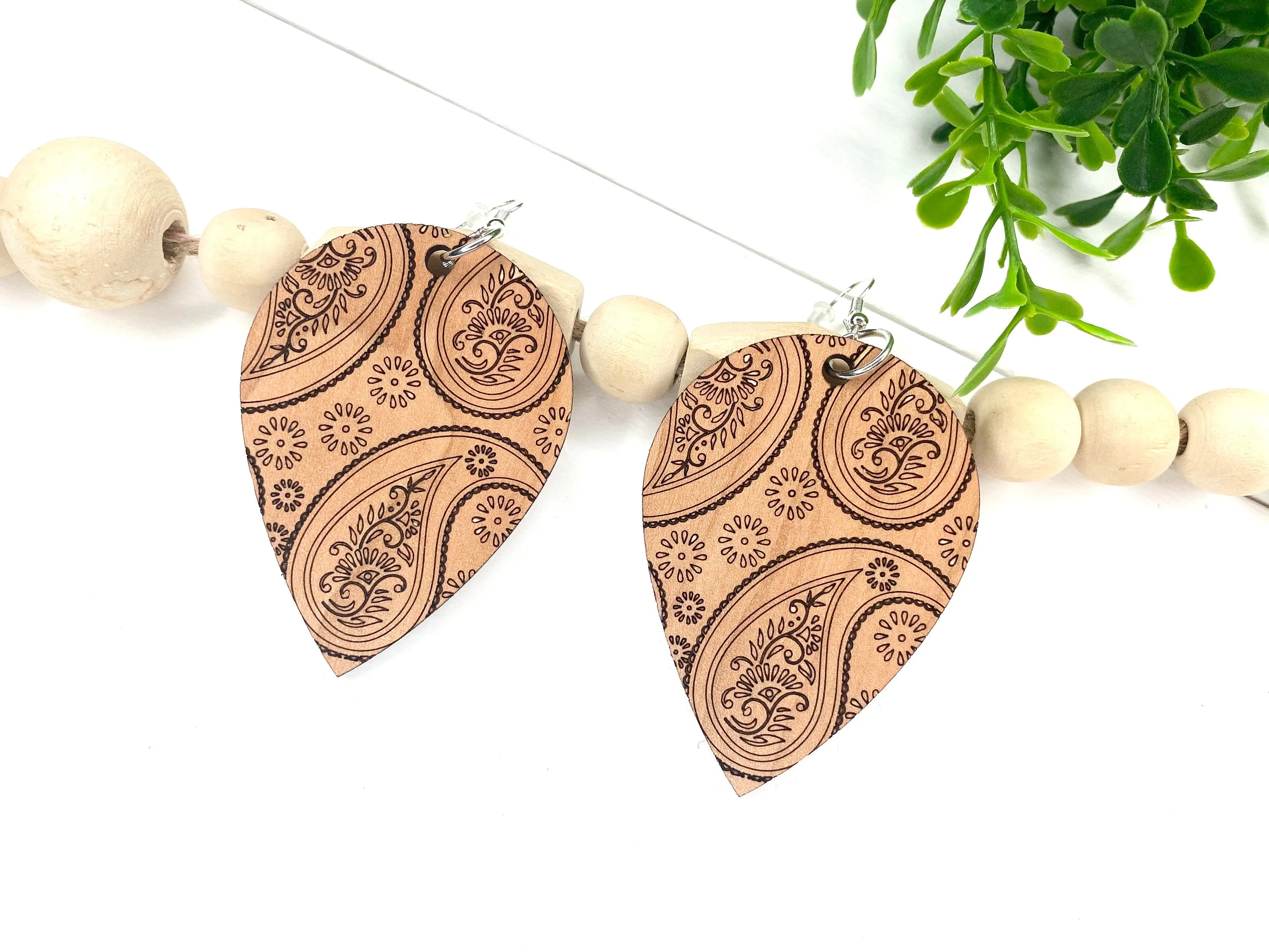 Upside Down Teardrop Earrings, Paisley Earring, Boho Jewelry, International Travel Lover, Trending Earrings