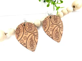 Upside Down Teardrop Earrings, Paisley Earring, Boho Jewelry, International Travel Lover, Trending Earrings